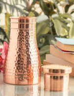METALS BAZAR COPPER HAMMERED BEDROOM BOTTLE 950ml - Image 2