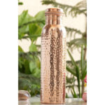 METALS BAZAR PURE COPPER HAMMERED BOTTLE 1000ML
