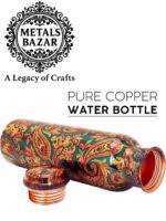 METALS BAZAR PURE COPPER PRINTED BOTTLE PAISLEY