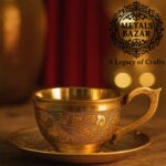 METALS BAZAR PURE BRASS CUP and SAUCER SET 150ML - Image 2