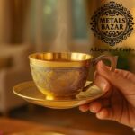 METALS BAZAR PURE BRASS CUP and SAUCER SET 150ML - Image 3
