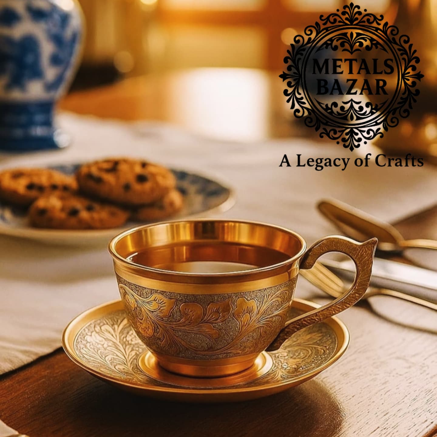 IMG_20250903_070106_752 METALS BAZAR PURE BRASS CUP and SAUCER SET 150ML - Image 4