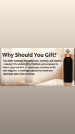 Pure Copper Water Bottle With Soft Matte Finish Color - 900ML -Black - Image 3