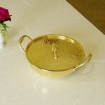 Pure Brass Hammered Kadhai with Lid & Tin lining- Durable & Stylish - Image 2